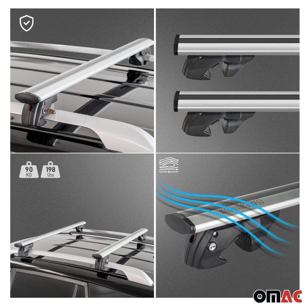 1997-1999 Pontiac Transport Roof Rack Cross Bars Silver Online - Image 4