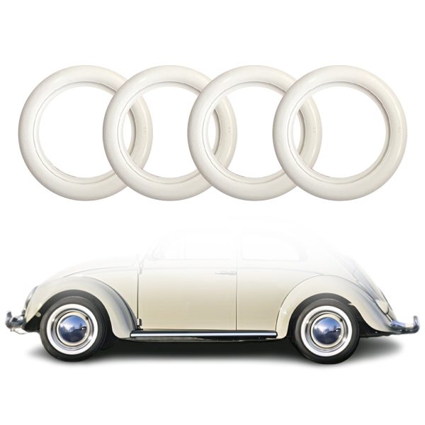 Hyundai 15  Tire Wall Portawall Rims Sidewall Rubber Ring Set White 4x Cheap