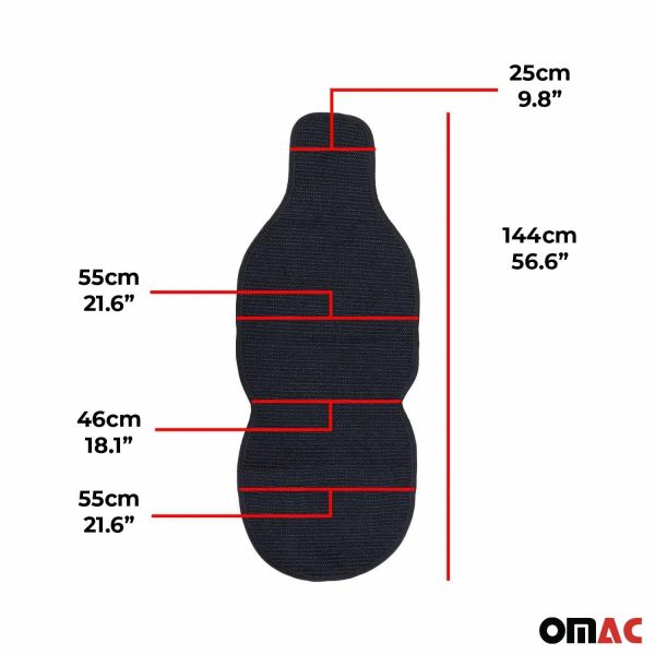 Audi Antiperspirant Front Seat Cover Pads Black Grey 2 Pcs Hot on Sale - Image 3