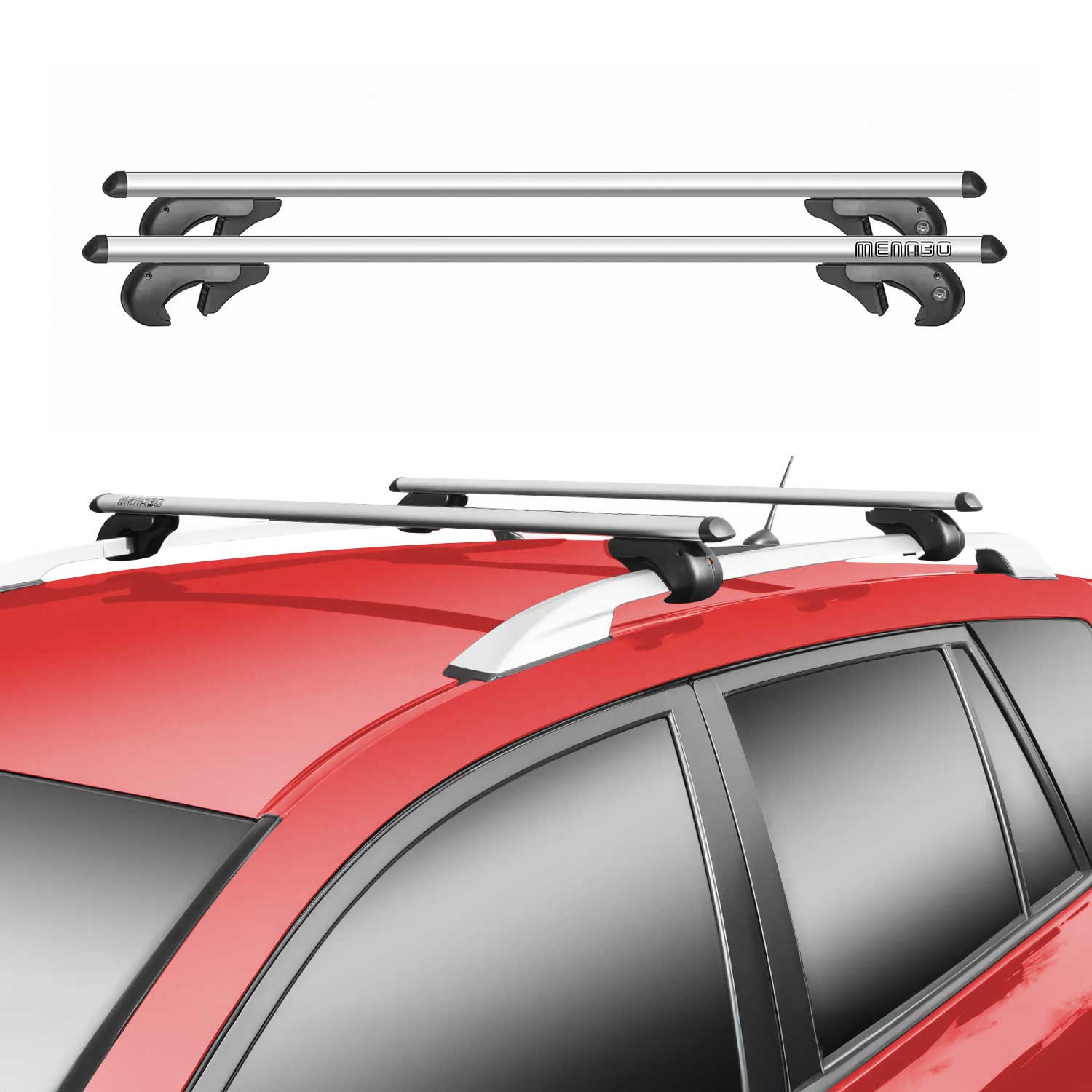 2001-2005 Audi A4 Wagon Roof Rack Cross Bars Silver Carrier 2 Pcs For Cheap