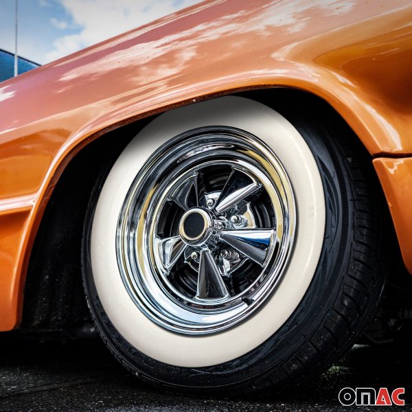 Hyundai 15  Tire Wall Portawall Rims Sidewall Rubber Ring Set White 4x Cheap - Image 5