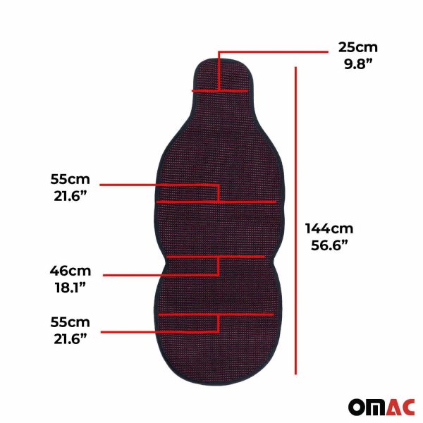 Nissan Antiperspirant Front Seat Cover Pads Black Red 2 Pcs Online Sale - Image 3