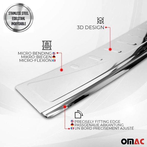 2009-2017 VW Tiguan Rear Bumper Guard Stainless Steel Glossy 3Pcs Online Hot Sale - Image 5