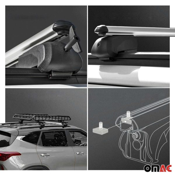 2005-2014 Opel Zafira B Roof Rack Cross Bars Silver Supply - Image 3