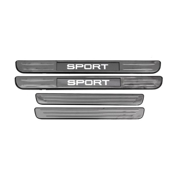 RAM Door Sill Scuff Plate Illuminated Sport Steel Dark 4 Pcs Online Hot Sale