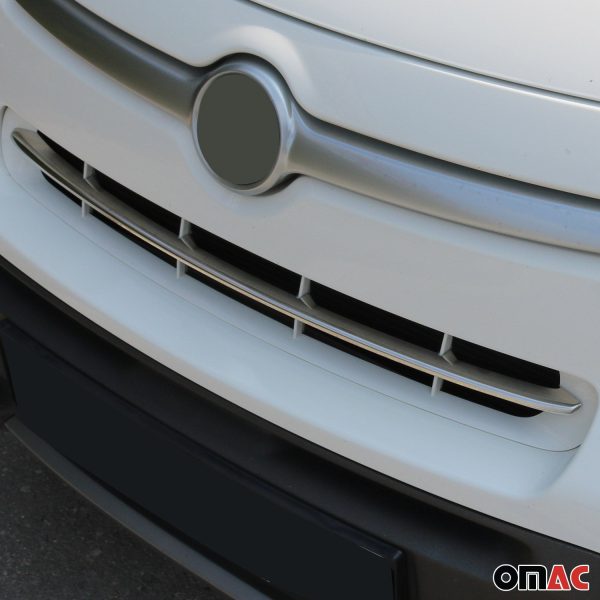 2016-2018 Fiat 500X Front Bumper Trim Molding Steel Silver 1 Pc Online Sale - Image 3