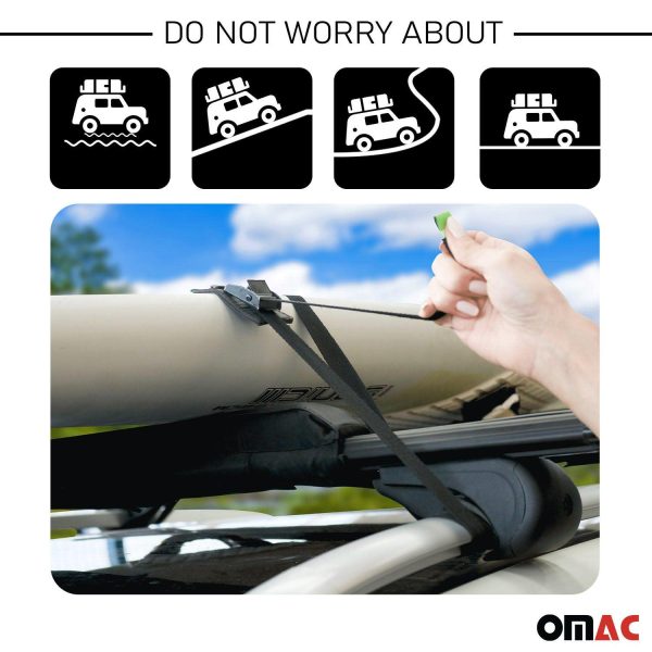 Nissan 28  Roof Rack Pads Surfboard Windsurf Crossbar Pads Black 2 Pcs For Discount - Image 2