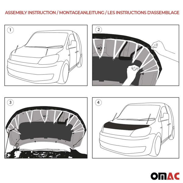 2015-2022 Chevrolet Colorado Car Bonnet Mask Hood Bra Black 1 Pc on Sale - Image 4