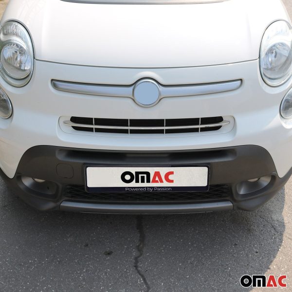 2016-2018 Fiat 500X Front Bumper Trim Molding Steel Silver 1 Pc Online Sale - Image 2